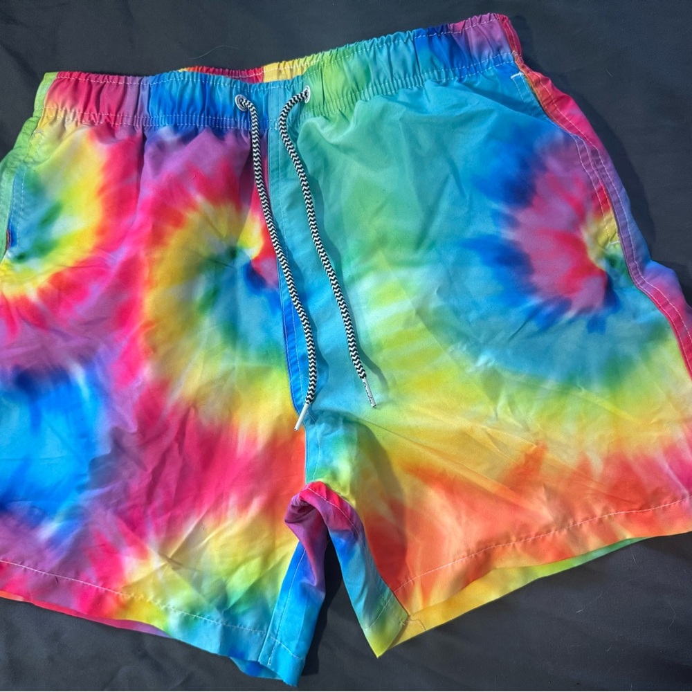 Vibrant Tie-Dye Swim Trunks